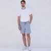 Calças E Bermudas>Basico.com Bermuda Algodão Eco Masculina - Azul Marinho