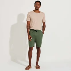 Calças E Bermudas>Basico.com Bermuda Amarração Masculina - Verde Pinheiro