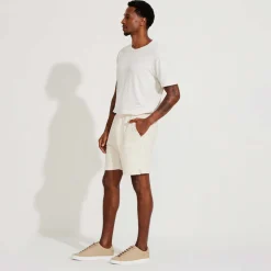 Linho | Calças E Bermudas>Basico.com Bermuda Blend Linho Masculina - Natural