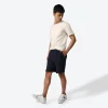 Linho | Calças E Bermudas>Basico.com Bermuda Blend Linho Textura Masculina - Azul Marinho