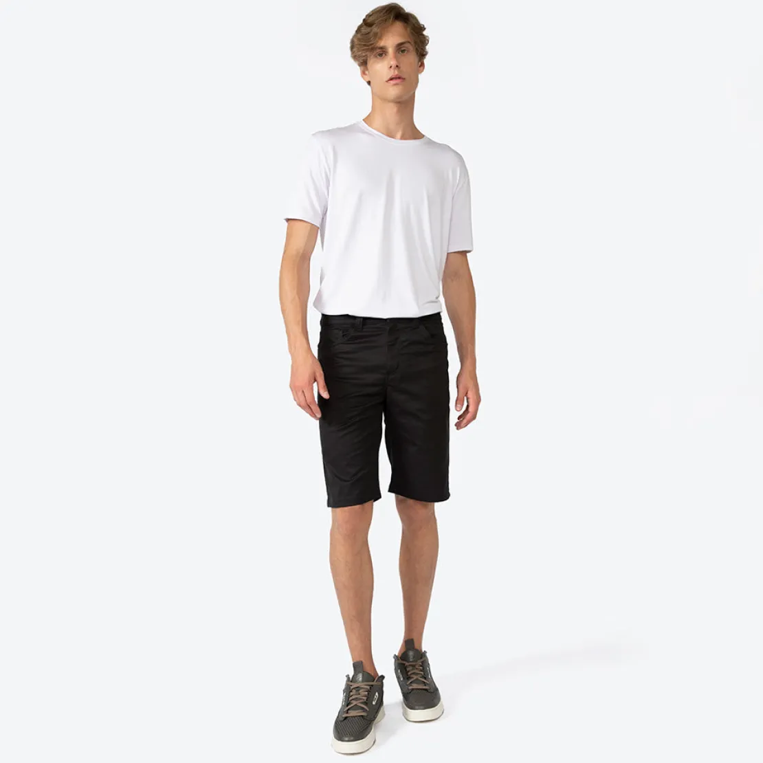 Algodão Egípcio | Calças E Bermudas>Basico.com Bermuda Five Pockets Algodão Egípcio - Preto