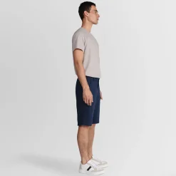 Linho | Calças E Bermudas>Basico.com Bermuda Linho Masculina - Azul Marinho