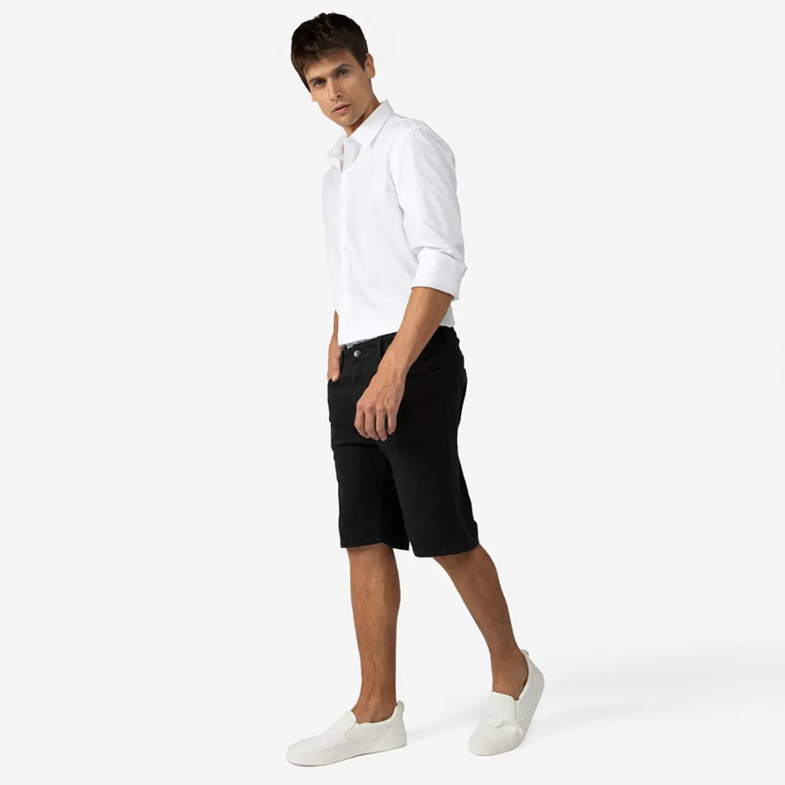 Moletons | Moletons>Basico.com Bermuda Sarja Moletom Masculina | Travel Collection - Preto