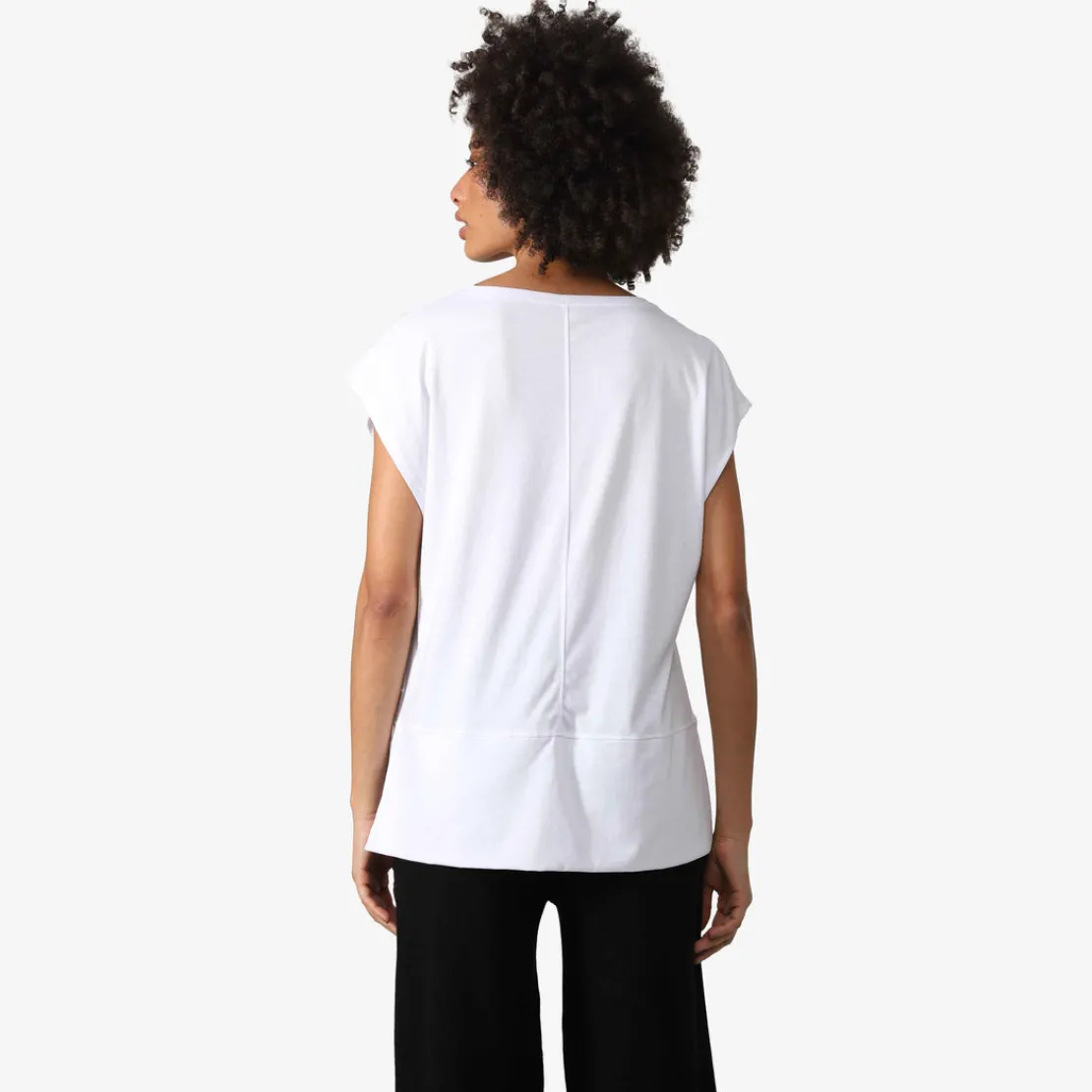 Blusas E Casacos | Algodão Pima>Basico.com Blusa Algodão Pima Ampla Feminina | Life Collection - Branco