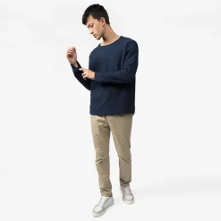 Linho | Jaquetas E Casacos>Basico.com Blusa Blend Linho Textura Masculina - Azul Marinho