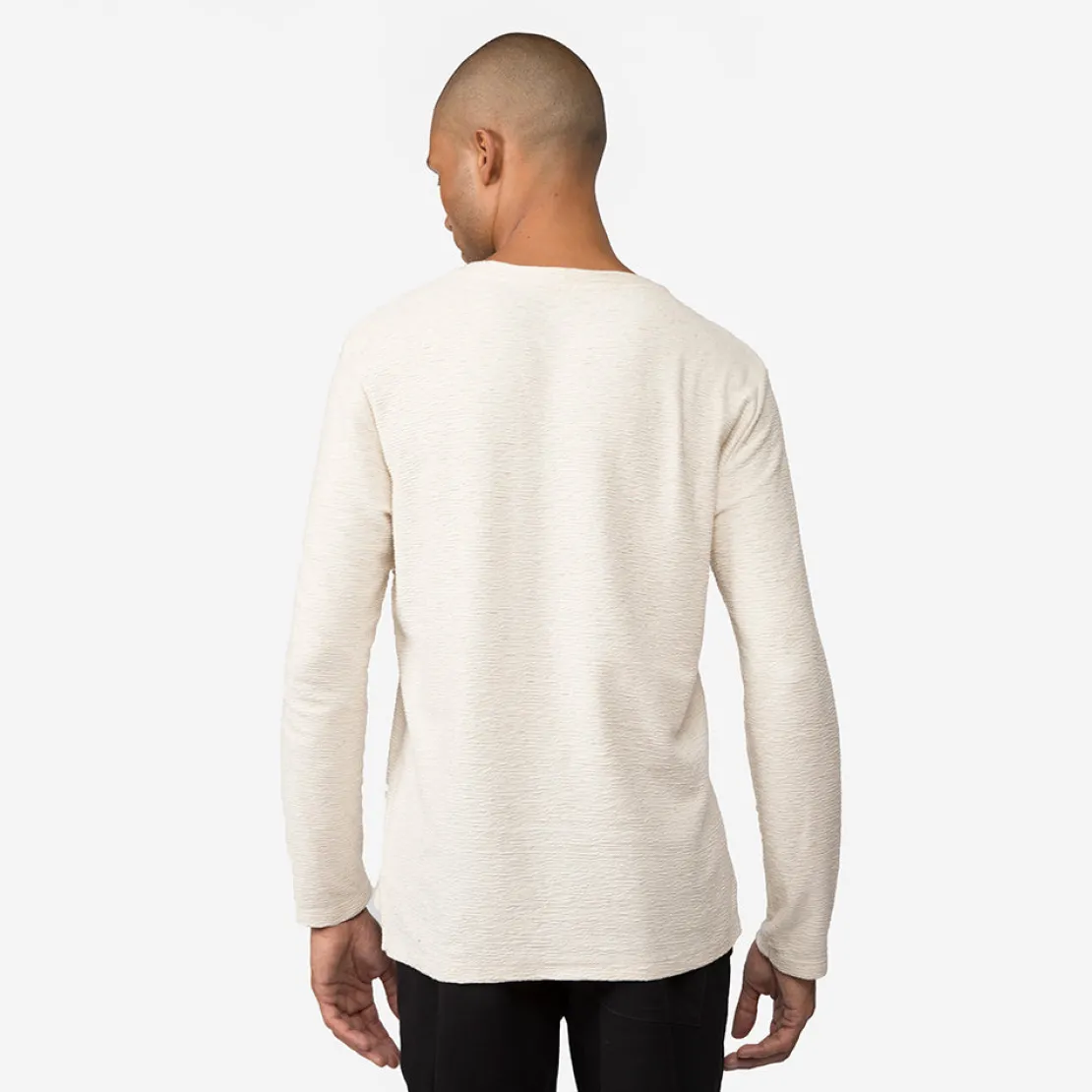 Linho | Jaquetas E Casacos>Basico.com Blusa Blend Linho Textura Masculina - Off White