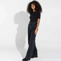 Blusas | Blusas E Casacos>Basico.com Blusa Cotton Pima Decote Canoa Feminina | Life Collection - Preto
