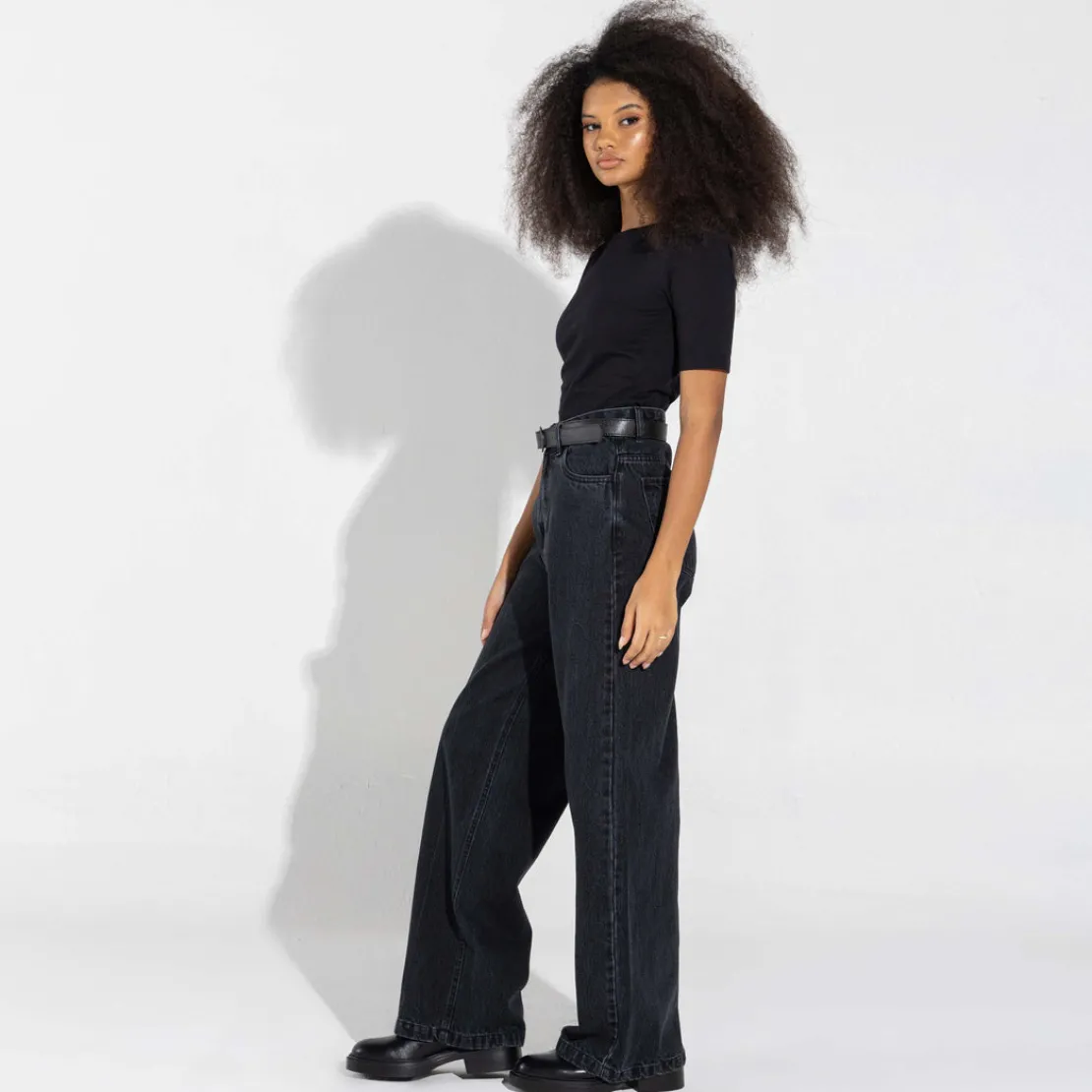 Blusas | Blusas E Casacos>Basico.com Blusa Cotton Pima Decote Canoa Feminina | Life Collection - Preto