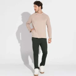 Blusas | Jaquetas E Casacos>Basico.com Blusa Dense Viscose Masculino - Bege Amêndoa
