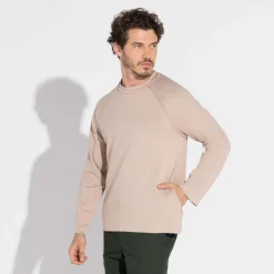 Blusas | Jaquetas E Casacos>Basico.com Blusa Dense Viscose Masculino - Bege Amêndoa