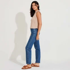 Blusas E Casacos | Tricot>Basico.com Blusa Malha Tricot Feminina - Bege Camel