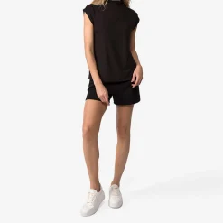 Blusas E Casacos>Basico.com Blusa Modal Transpasse Feminina | Travel Collection - Preto