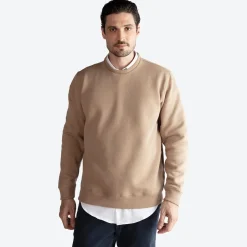 Moletons | Moletons>Basico.com Blusa Moletom Felpa Masculina - Bege Pastel