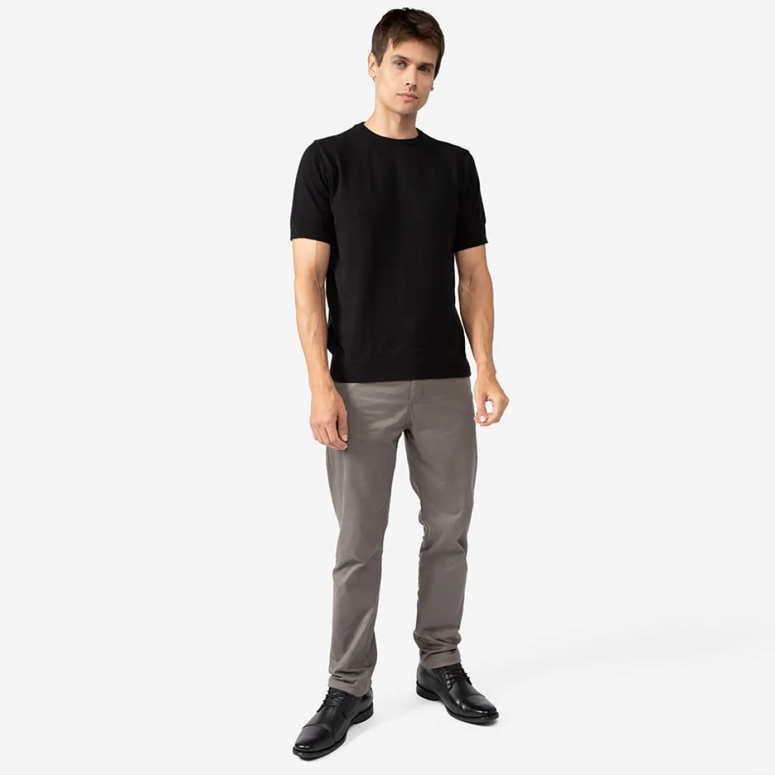 Tricot | Jaquetas E Casacos>Basico.com Blusa Tricot Manga Curta Masculina - Preto