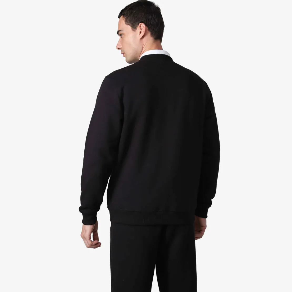 Moletons | Moletons>Basico.com Blusão Moletom Flanelado - Preto