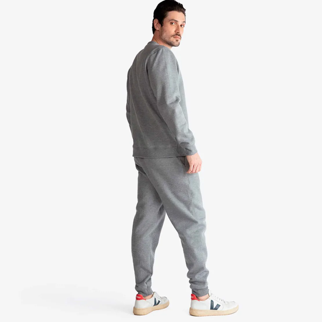 Blusas E Casacos | Moletons>Basico.com Blusão Moletom Flanelado - Mescla Escuro