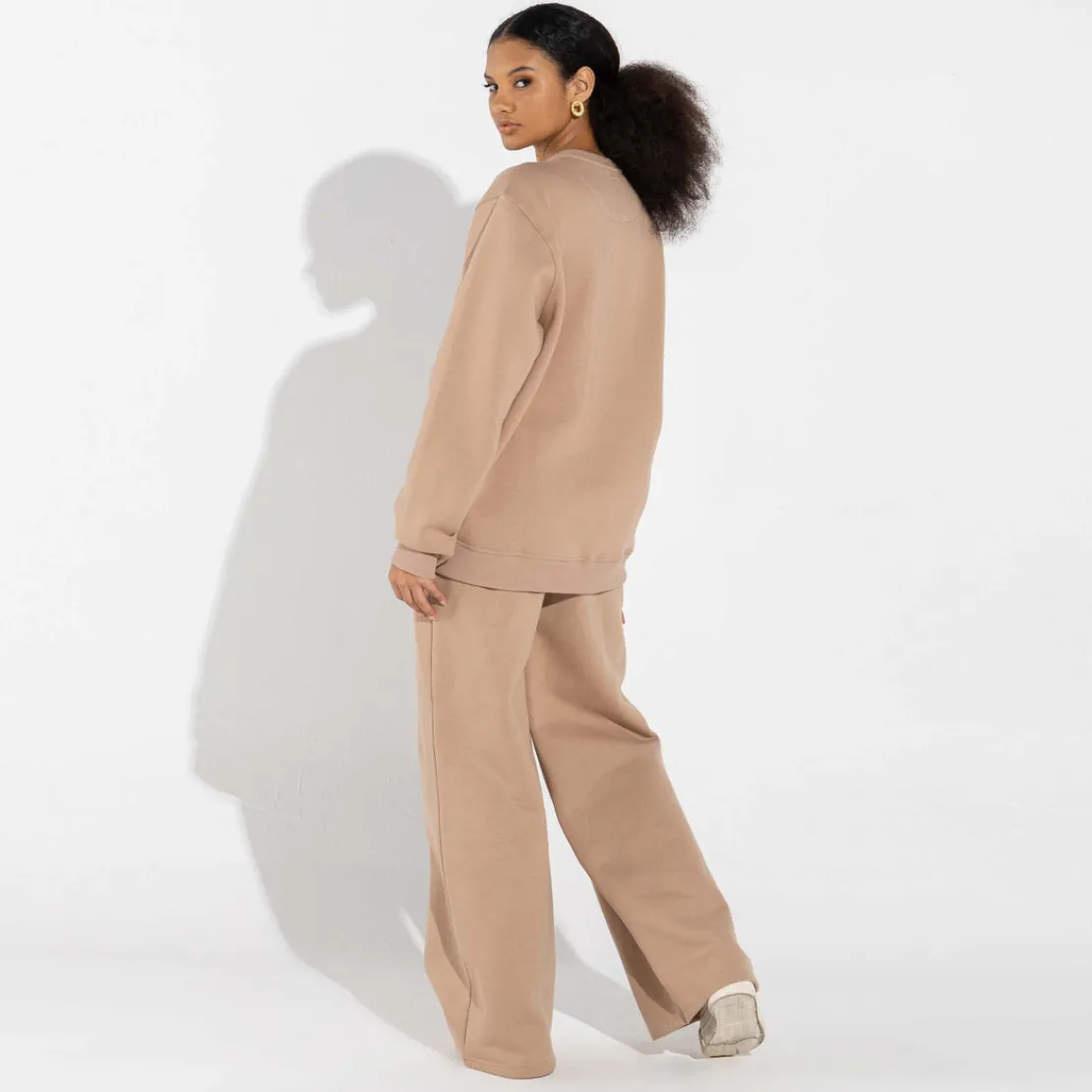 Blusas E Casacos | Moletons>Basico.com Blusão Moletom Flanelado - Bege Camel