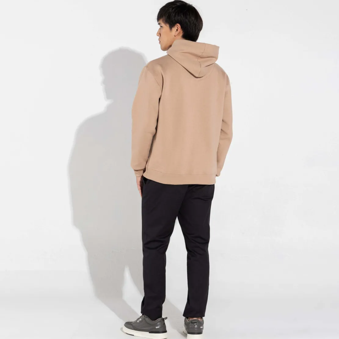 Moletons | Moletons>Basico.com Blusão Moletom Flanelado Capuz - Bege Camel