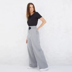 Calças | Feminino>Basico.com Calça Algodão Eco Feminina - Preto
