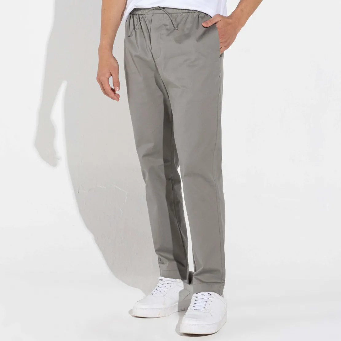 Algodão Egípcio | Calças E Bermudas>Basico.com Calça Algodão Egípcio | Everyday Collection - Cinza Médio