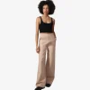 Calças>Basico.com Calça Dense Modal Regulável Feminina | Travel Collection - Bege Camel