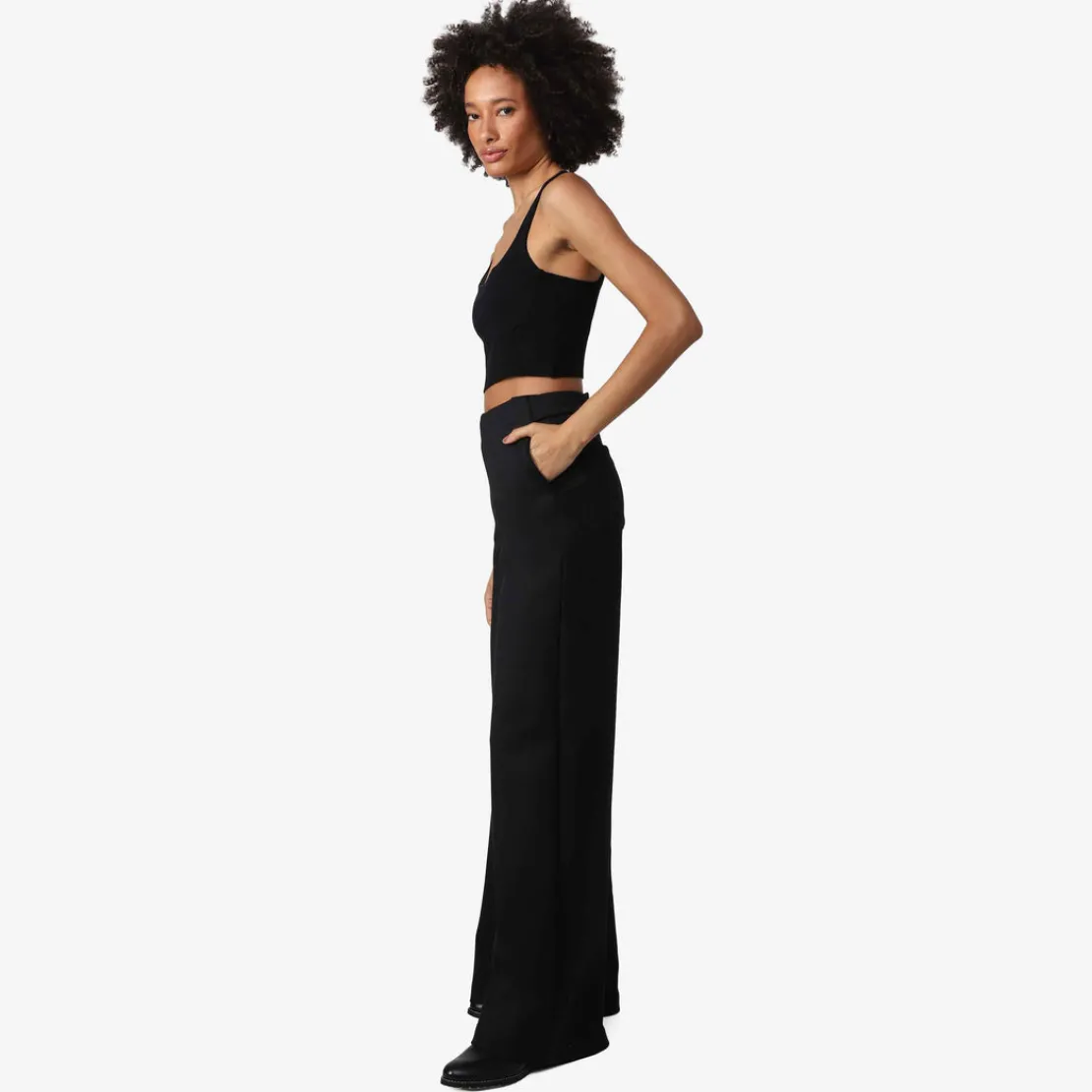 Calças>Basico.com Calça Dense Modal Regulável Feminina | Travel Collection - Preto