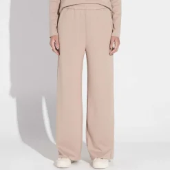 Calças | Calças>Basico.com Calça Dense Viscose Feminina - Bege Amêndoa