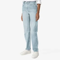 Calças | Jeans>Basico.com Calça Jeans Reta Feminina - Azul Jeans Claro