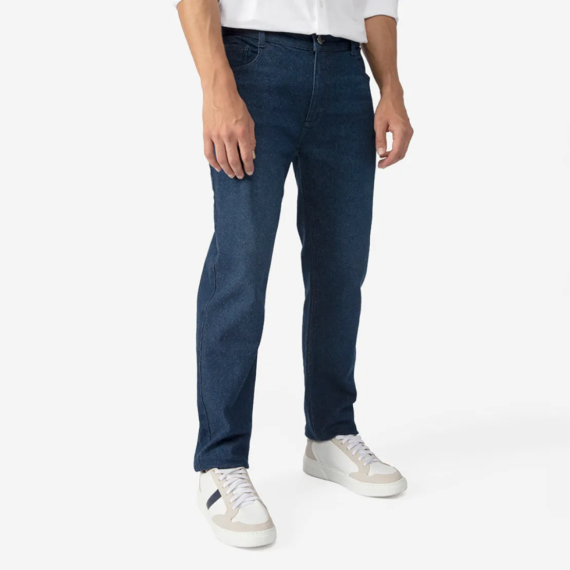 Jeans | Calças E Bermudas>Basico.com Calça Jeans Slim Masculina - Azul Jeans Médio