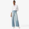 Calças | Jeans>Basico.com Calça Jeans Wide Feminina - Azul Claro