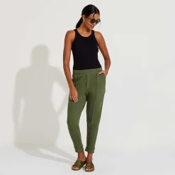 Calças | Linho>Basico.com Calça Jogger Moletinho Strech Linho Unissex - Verde Figo