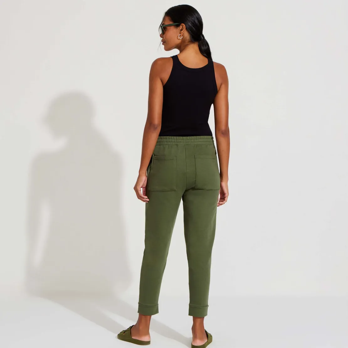 Calças | Linho>Basico.com Calça Jogger Moletinho Strech Linho Unissex - Verde Figo