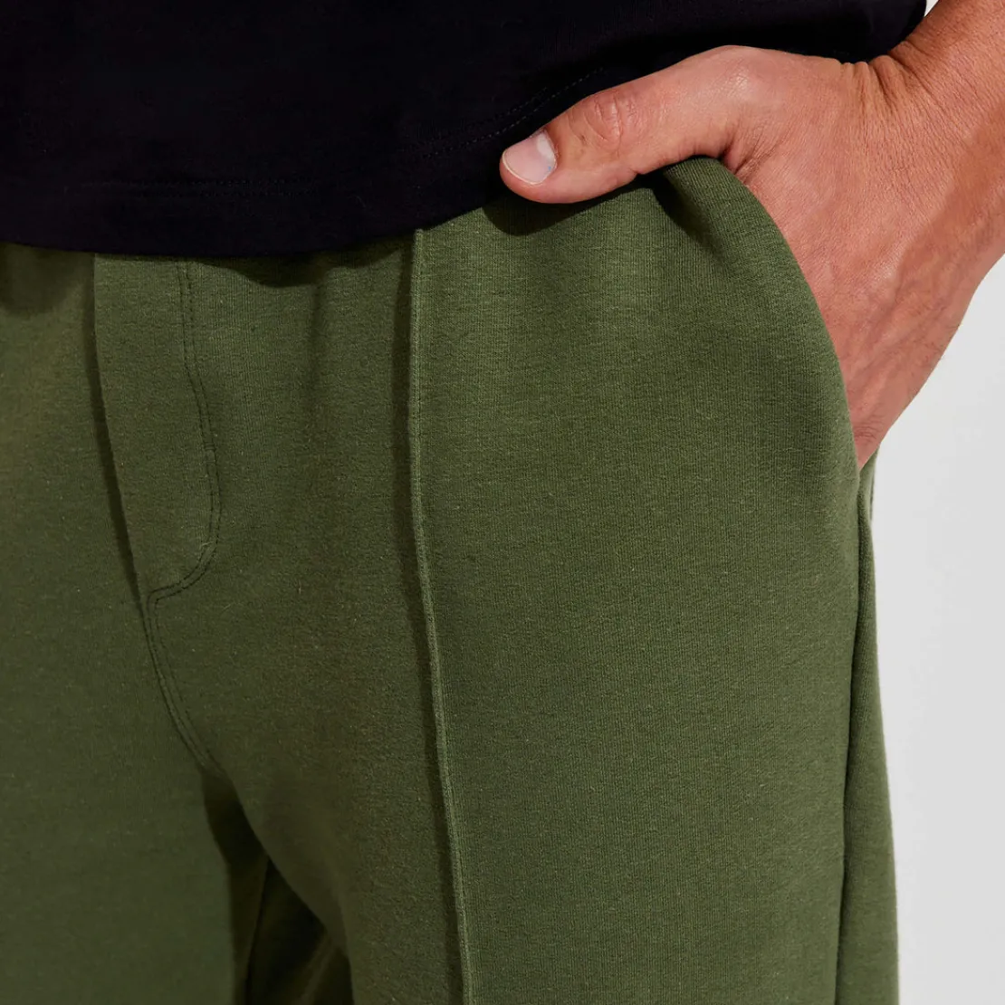 Calças | Linho>Basico.com Calça Jogger Moletinho Strech Linho Unissex - Verde Figo