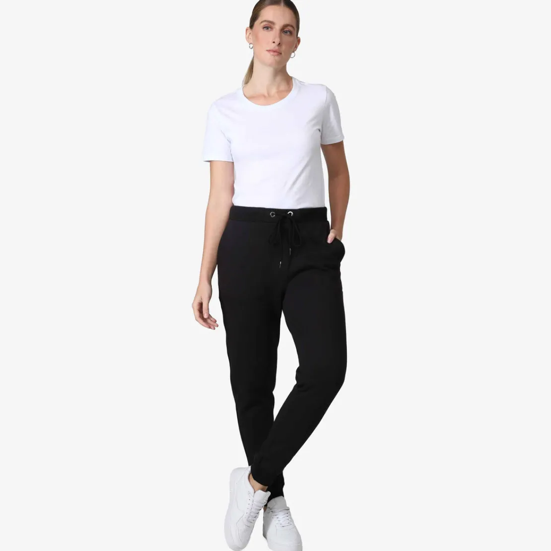 Moletons | Moletons>Basico.com Calça Jogger Moletom Flanelado - Preto