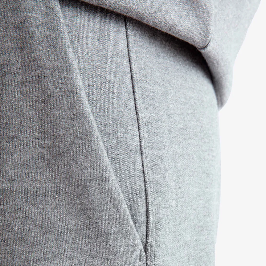 Calças | Moletons>Basico.com Calça Jogger Moletom Flanelado - Mescla Escuro