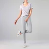 Calças>Basico.com Calça Legging Malha Estruturada - Mescla Claro