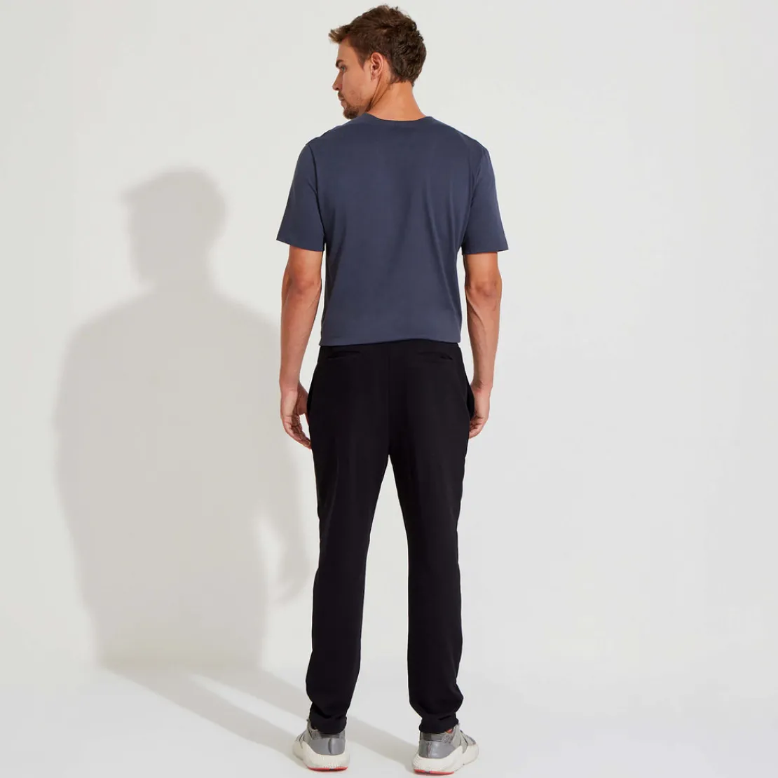 Calças E Bermudas | Masculino>Basico.com Calça Reta Amarração Masculina - Preto