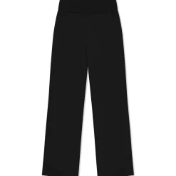 Moletons | Moletons>Basico.com Calça Reta Moletom Flanelado Feminina - Preto