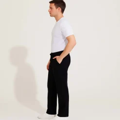 Calças | Calças E Bermudas>Basico.com Calça Sarja Amarração Masculina - Preto