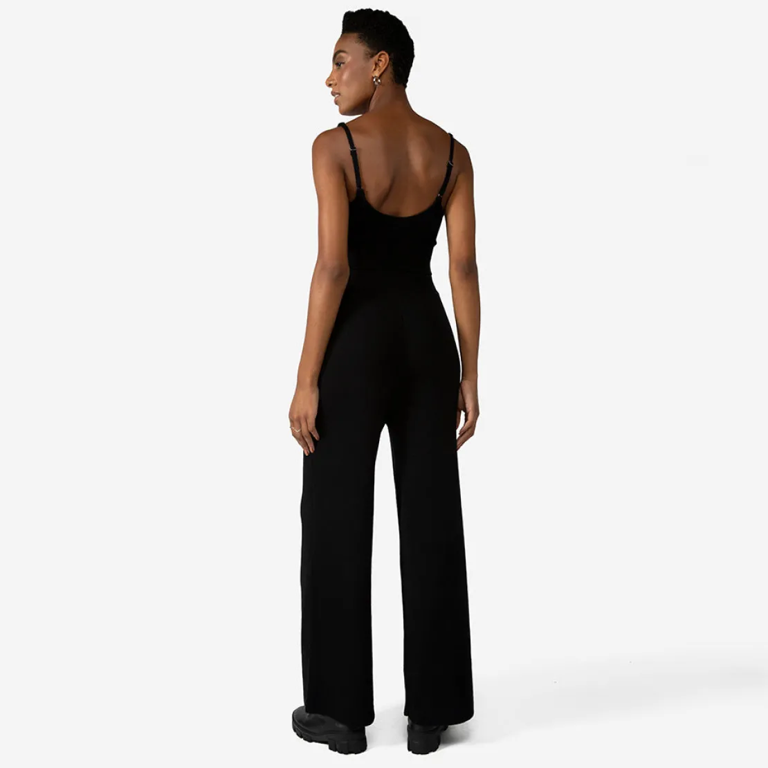 Calças | Tricot>Basico.com Calça Tricot Canelado Feminina - Preto