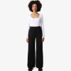 Moletons | Moletons>Basico.com Calça Wide Leg Moletom Flanelado Feminina - Preto