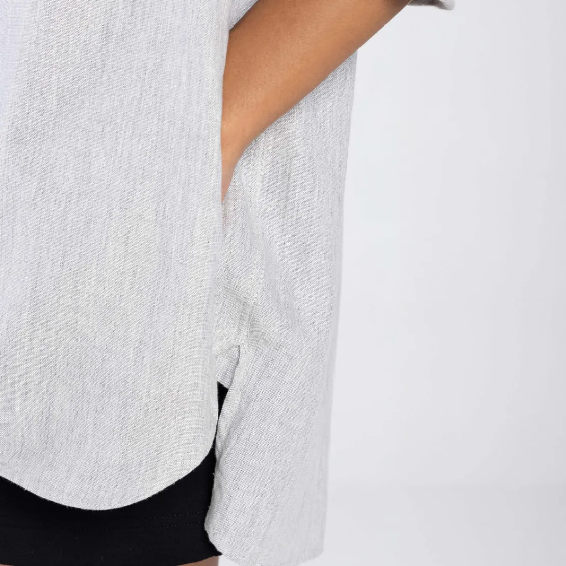 Camisas | Camisas>Basico.com Camisa Algodão Flamê Bolsos - Cinza Claro