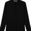 Camisas>Basico.com Camisa Algodão Masculina - Preto
