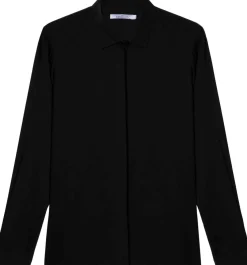 Camisas>Basico.com Camisa Algodão Masculina - Preto