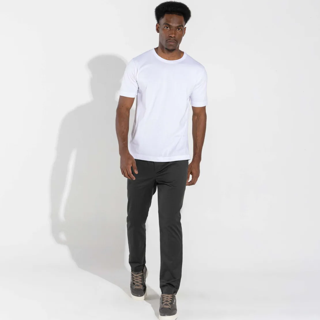 Camisetas | Algodão Pima>Basico.com Camiseta Algodão Pima Recorte Masculina | Life Collection - Branco
