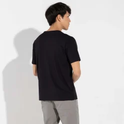 Camisetas | Algodão Pima>Basico.com Camiseta Algodão Pima Recorte Masculina | Life Collection - Preto