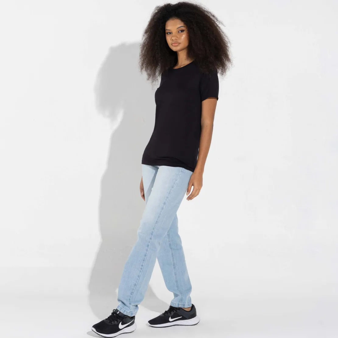 Camisetas>Basico.com Camiseta Algodão Premium Feminina | Everyday Collection - Preto