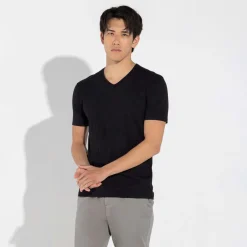 Camisetas>Basico.com Camiseta Algodão Premium Gola V Masculina | Everyday Collection - Pret