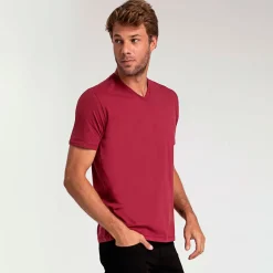 Camisetas>Basico.com Camiseta Algodão Premium Gola V Masculina | Everyday Collection - Tint