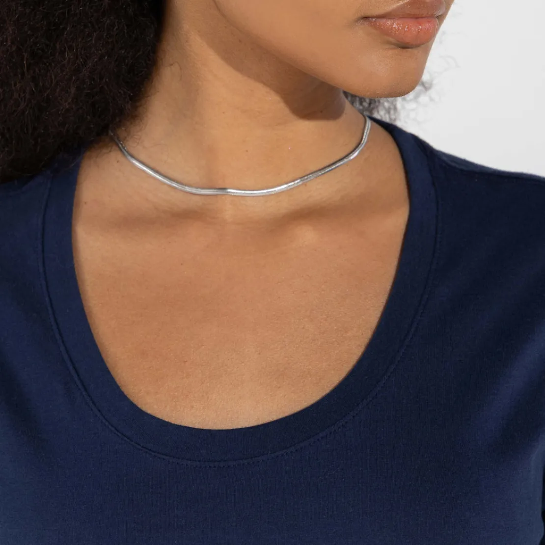 Camisetas>Basico.com Camiseta Algodão Premium Gola U Feminina | Everyday Collection - Azul